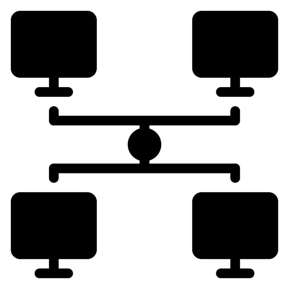 computer networks glyph icon vector