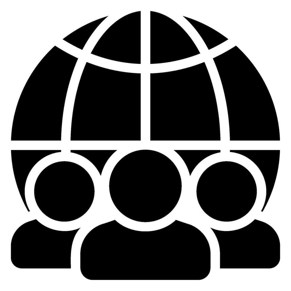 collaboration glyph icon vector