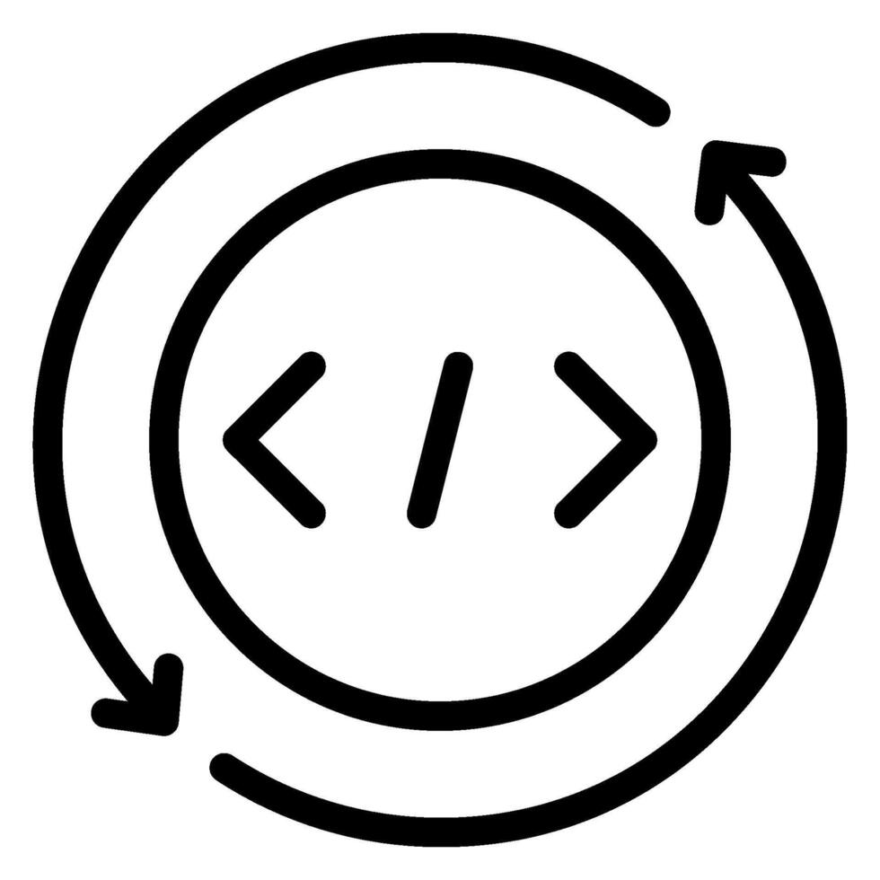 sync line icon vector