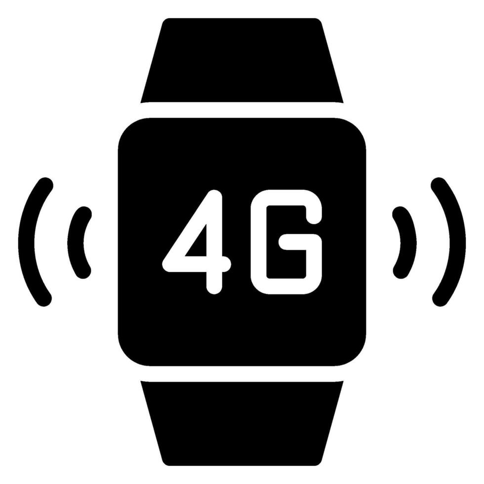 smartwatch glyph icon vector