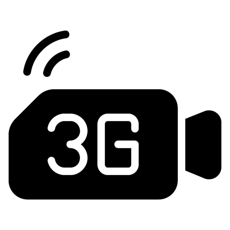 video camera glyph icon vector