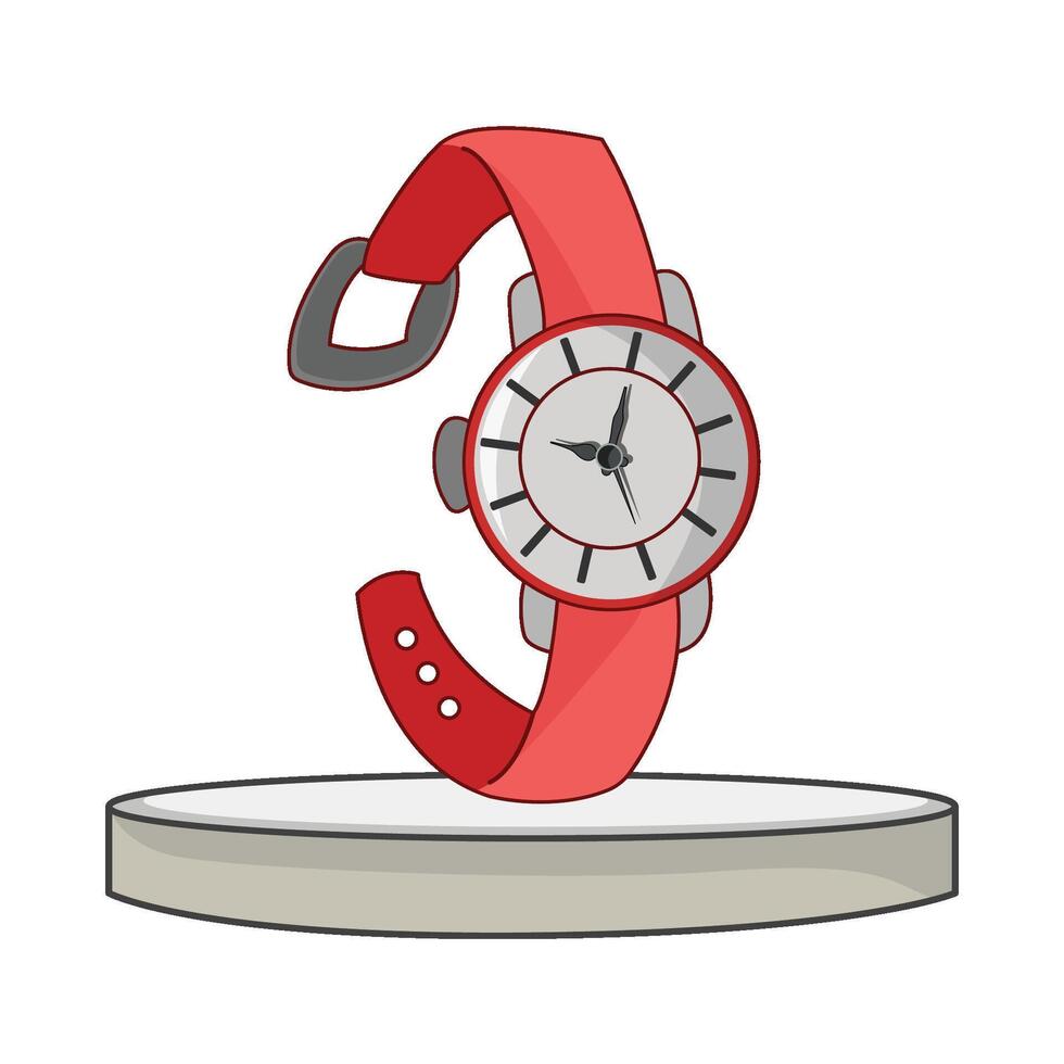 illustration of wrist watch vector