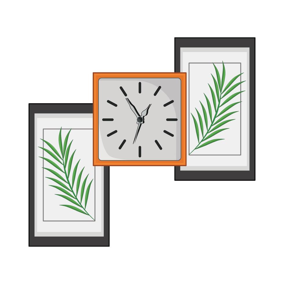 illustration of wall clock vector