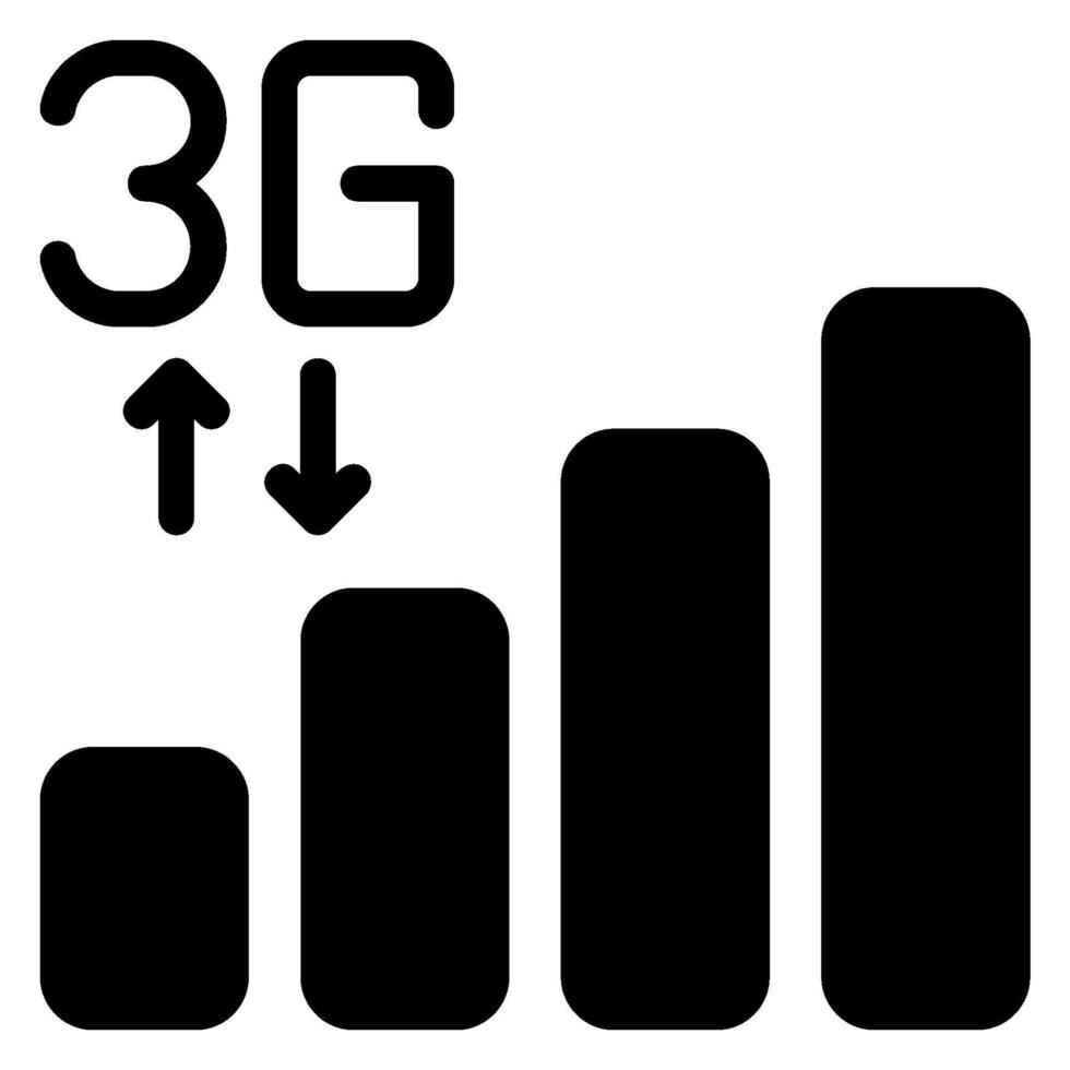 signal glyph icon vector