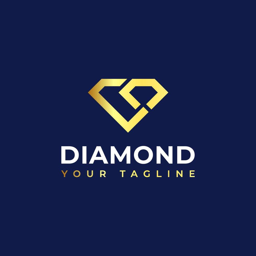 Diamond Ring Logo Concept - Diamond shaped ring jewelry logo transformation design. vector