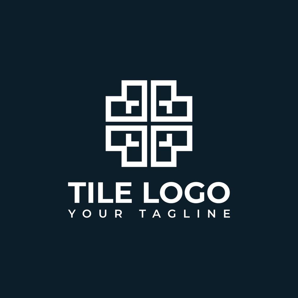 Simple Ceramics Tile Geometric logo design vector