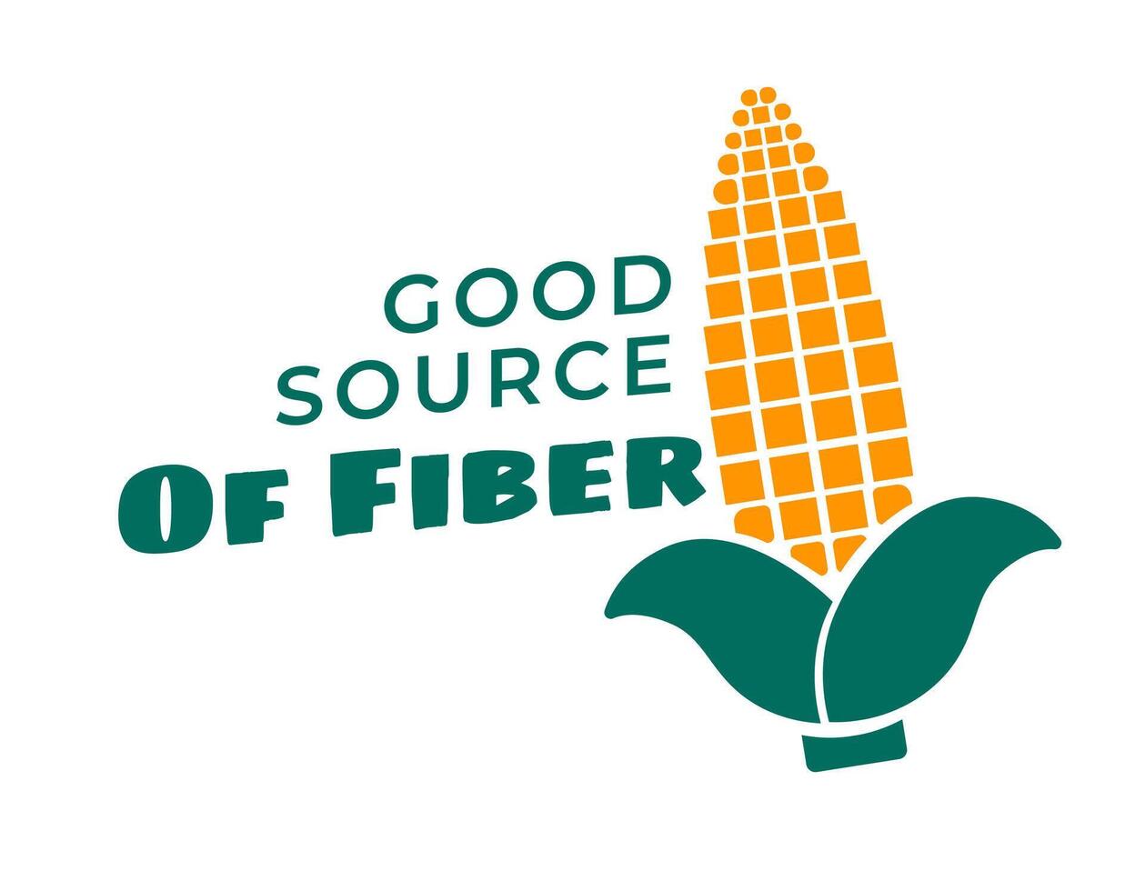 Good source of fiber, balanced and nutritious meal vector