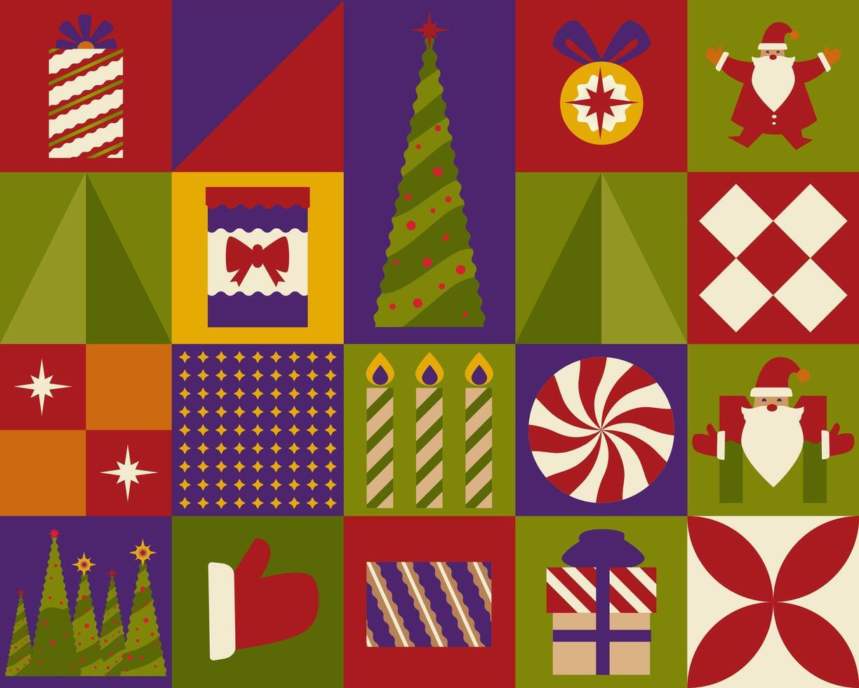 Winter holiday wrapping paper seamless prints vector