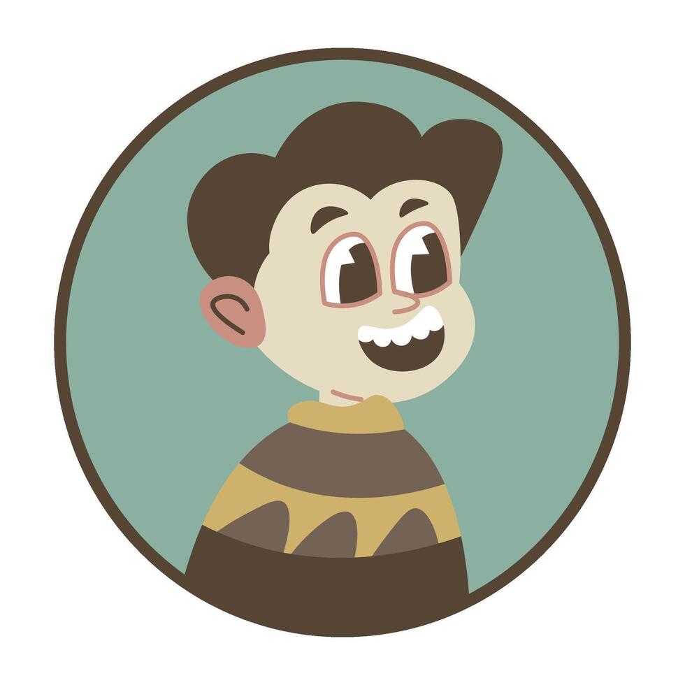Avatar of man for family tree, portrait of guy vector