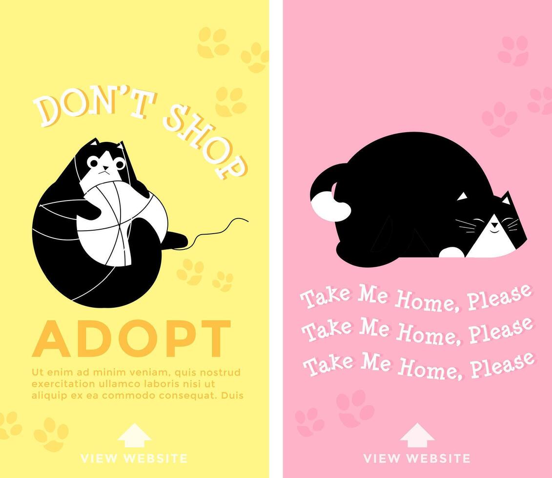 Dont shop adopt, take me home, please promotional vector