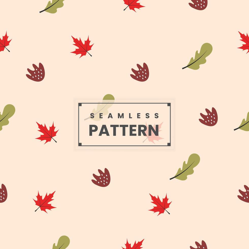 Autumn leaf Seamless floral pattern design . vector seamless pattern design for textile and printing