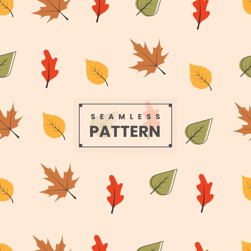 Autumn leaf Seamless floral pattern design . vector seamless pattern design for textile and printing