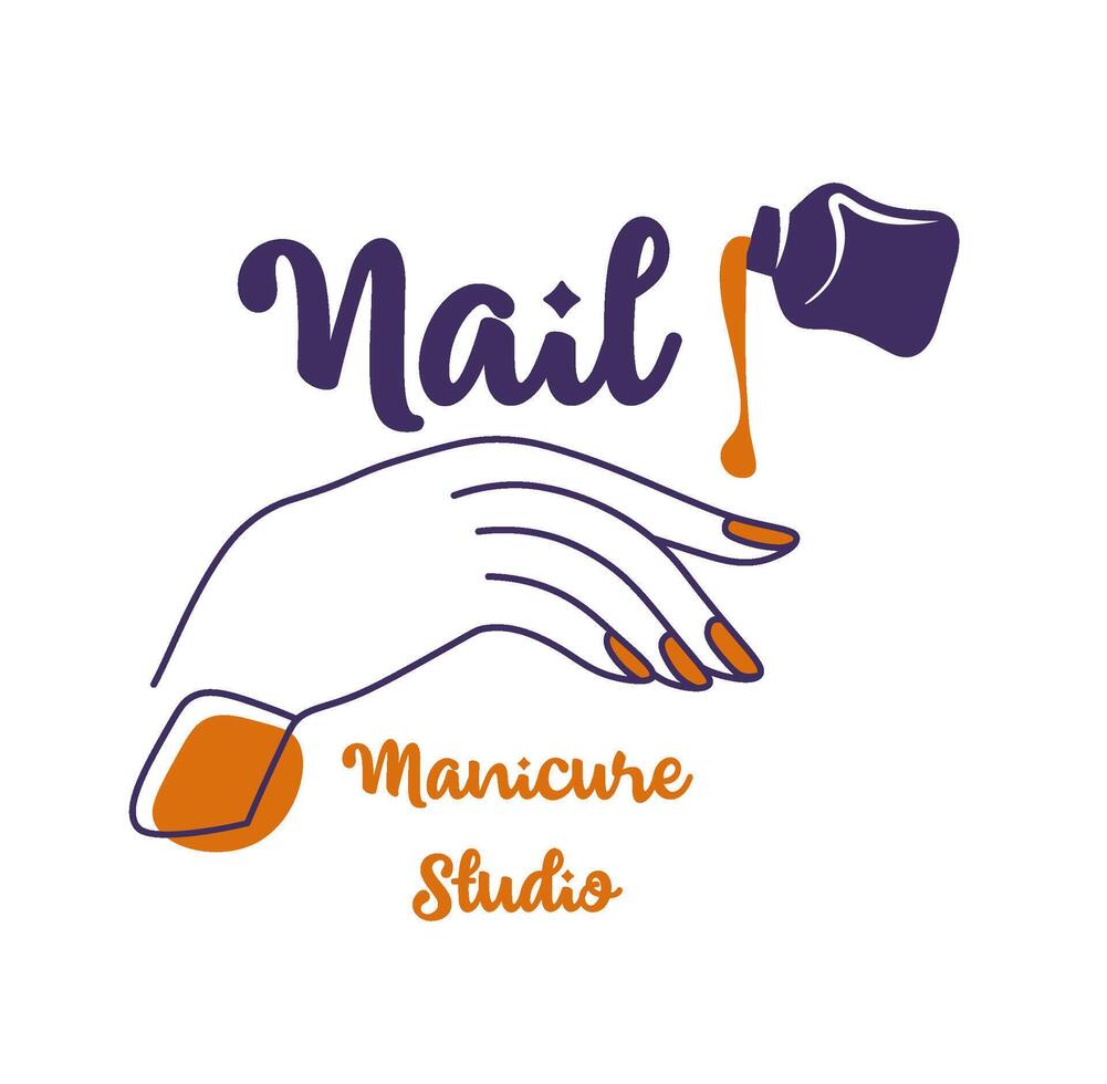 Manicure studio, workshop for your perfect nails vector