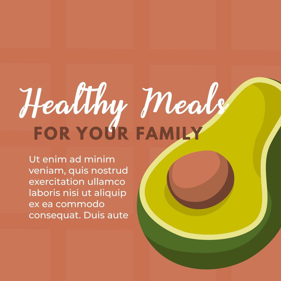 Healthy food for your family, organic products vector