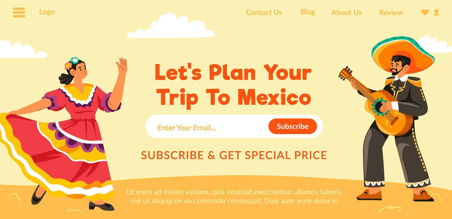 Lets plan your trip to mexico, get special price vector