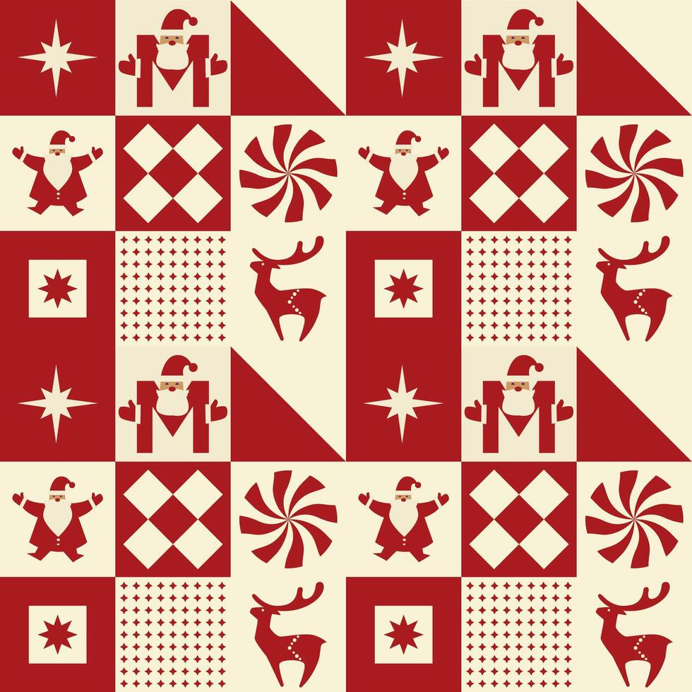 Christmas and new year holiday seamless pattern vector