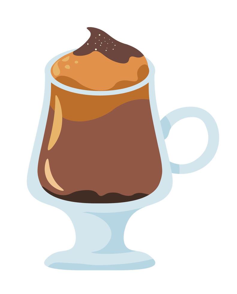 Irish coffee cup, delight and warming beverage vector