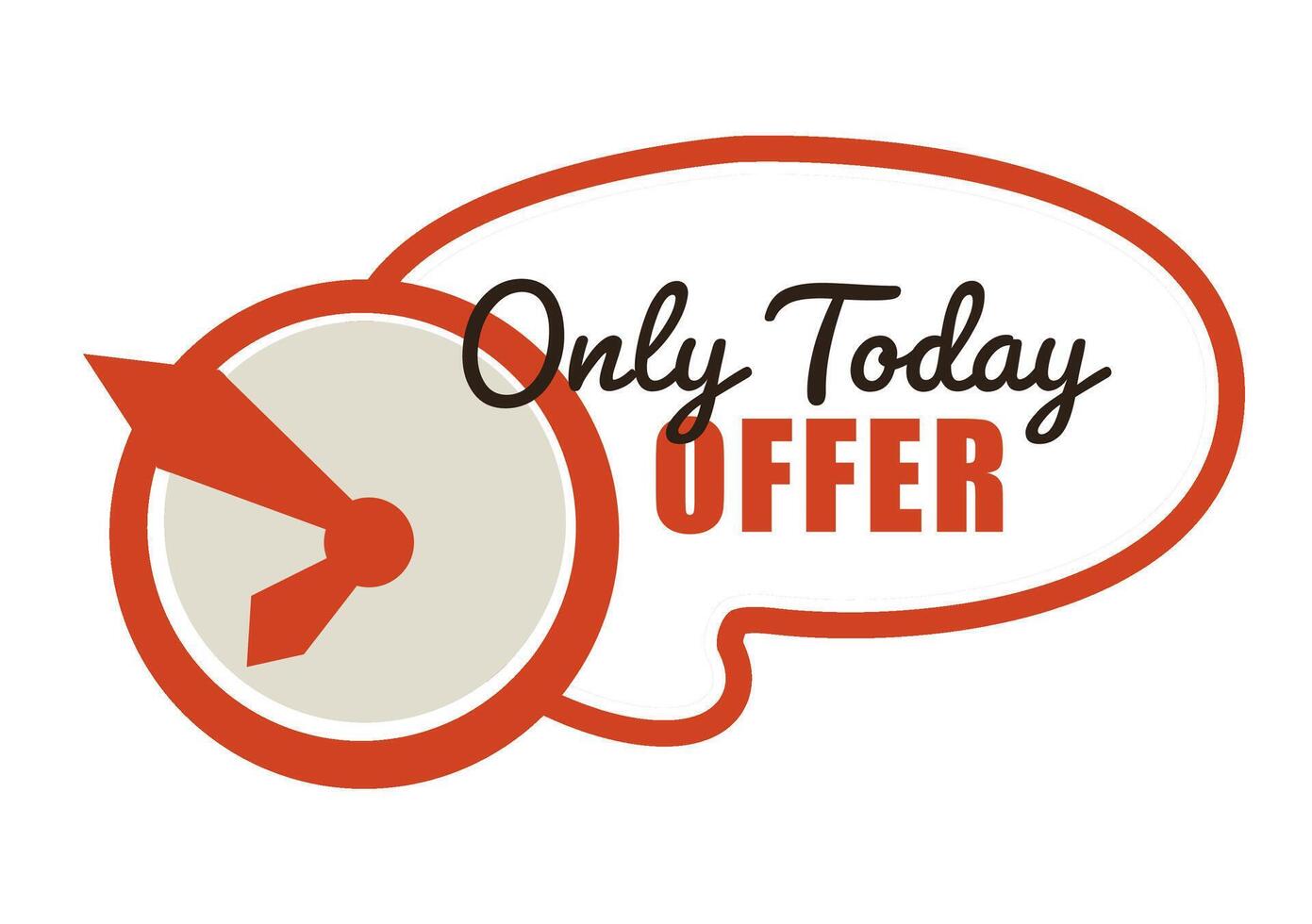 Only today offer for you, come and get discounts vector