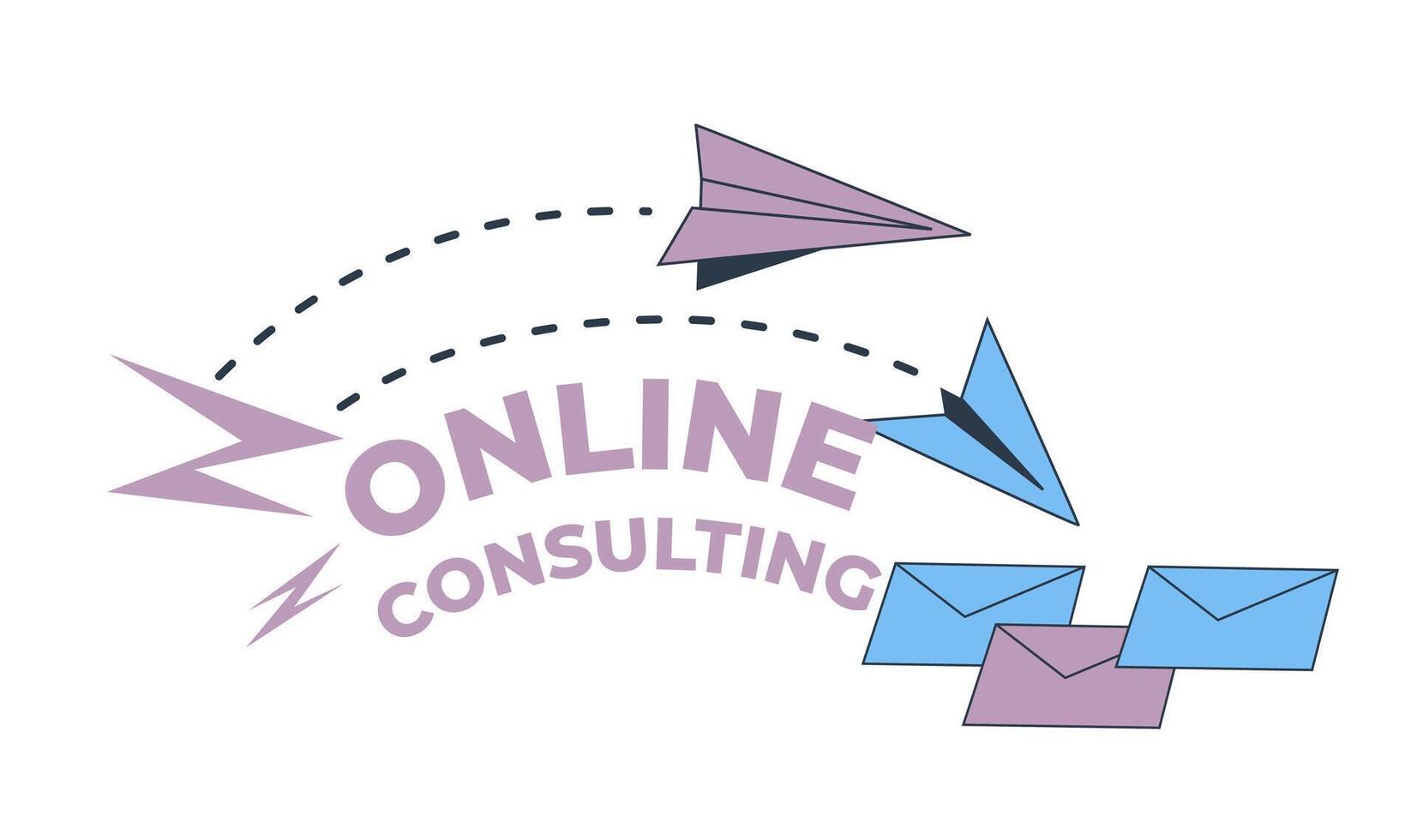 Online consulting, professionals recommendation vector