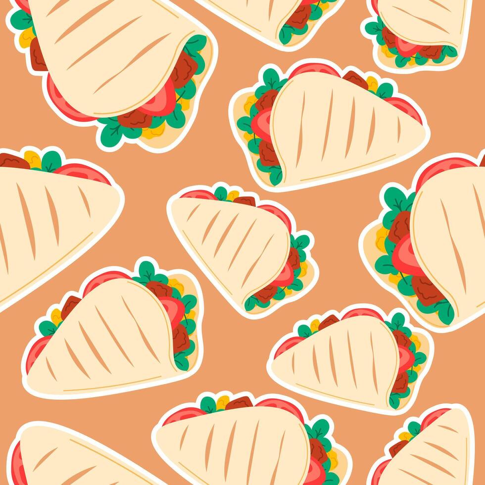 Fast food sandwich for snack or dinner eating vector