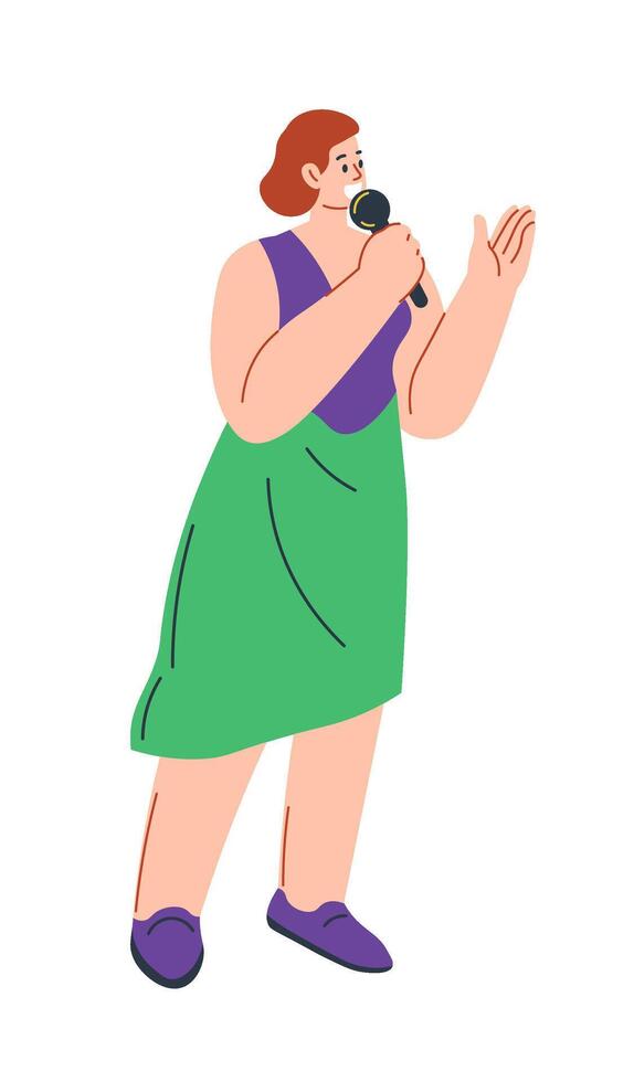 Party entertainer with mike, master of ceremony vector