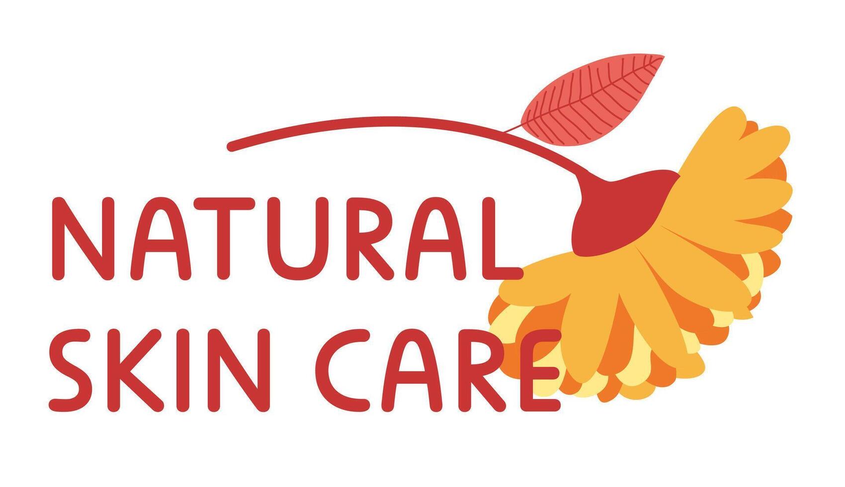 natural productos cosméticos para piel cuidado, promoción bandera vector