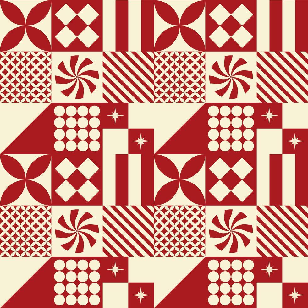 Decorative new year and xmas design pattern print vector