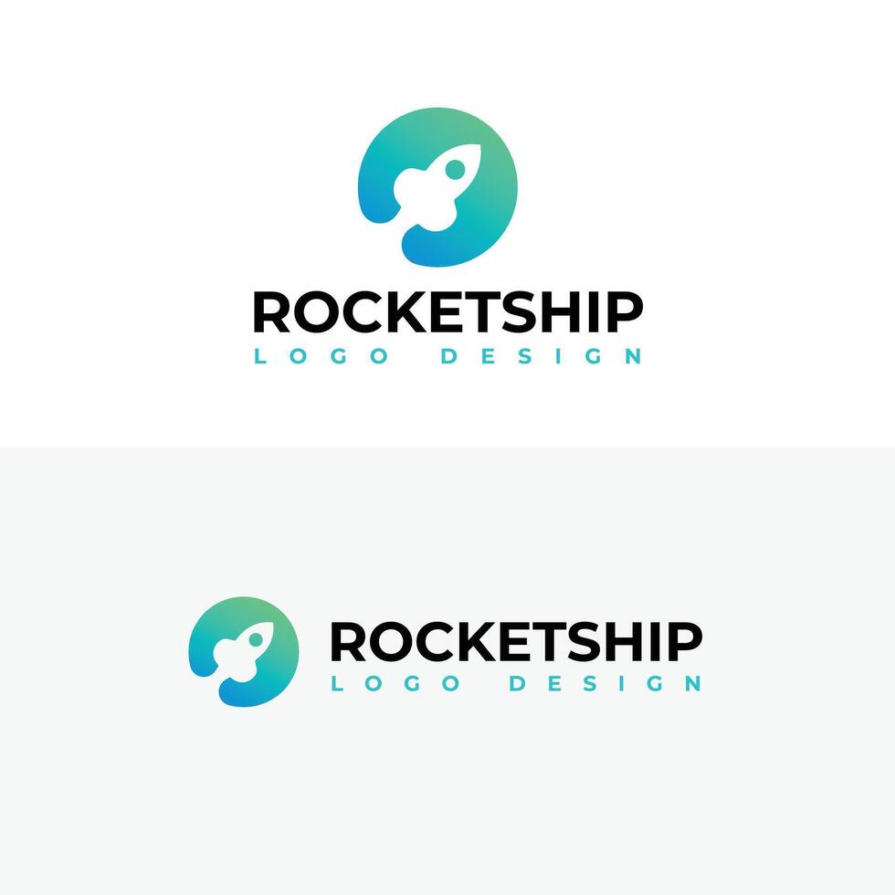 Rocket Logo Design Concept For Digital Marketing, Business Startup, Or Business Consultant Services vector
