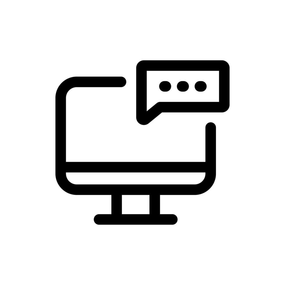 Simple Chatting line icon vector