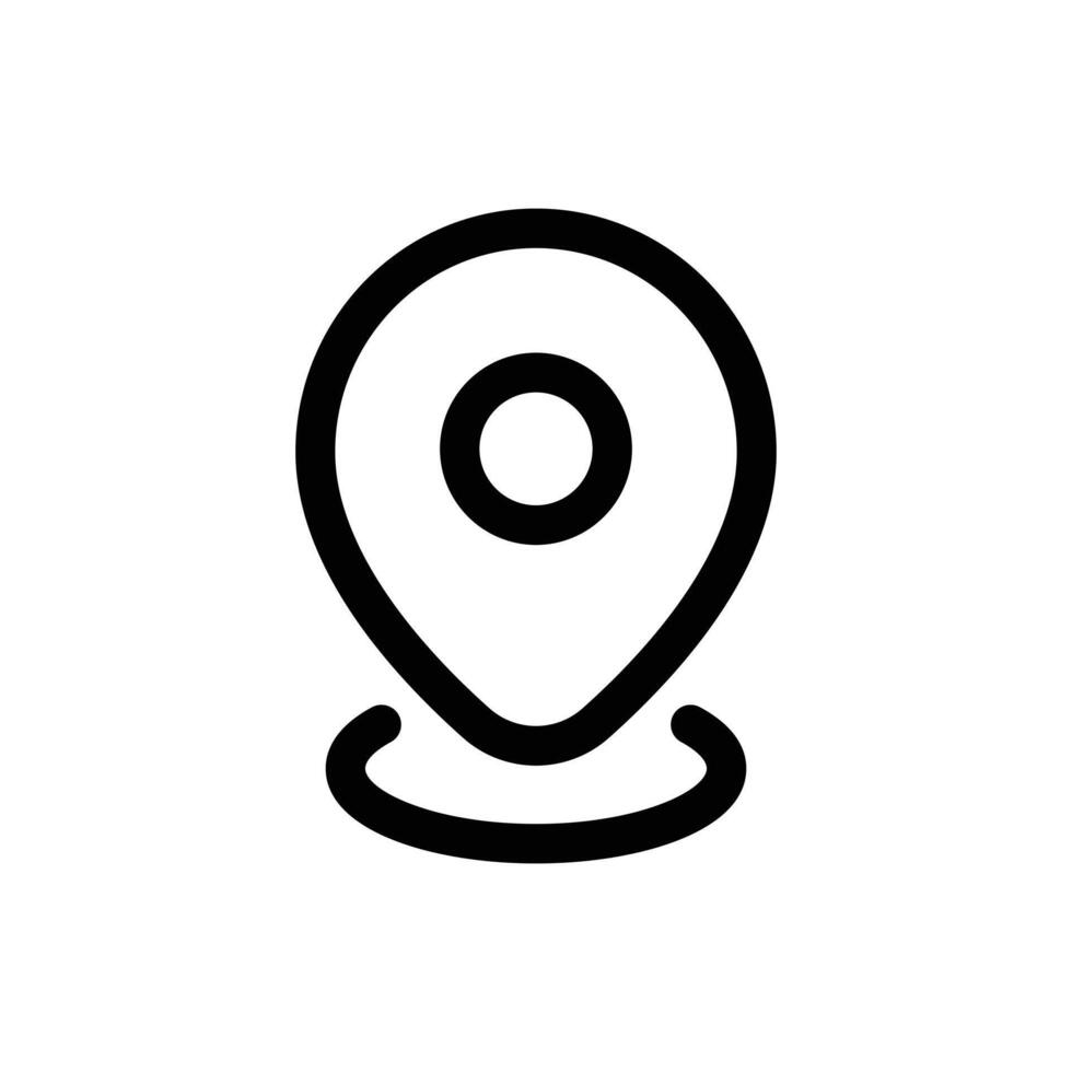 Simple Pin Location line icon vector