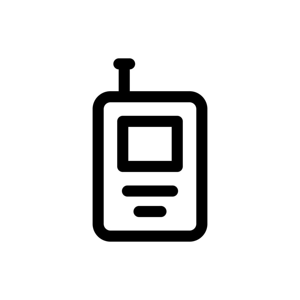 sencillo walkie película sonora línea icono vector