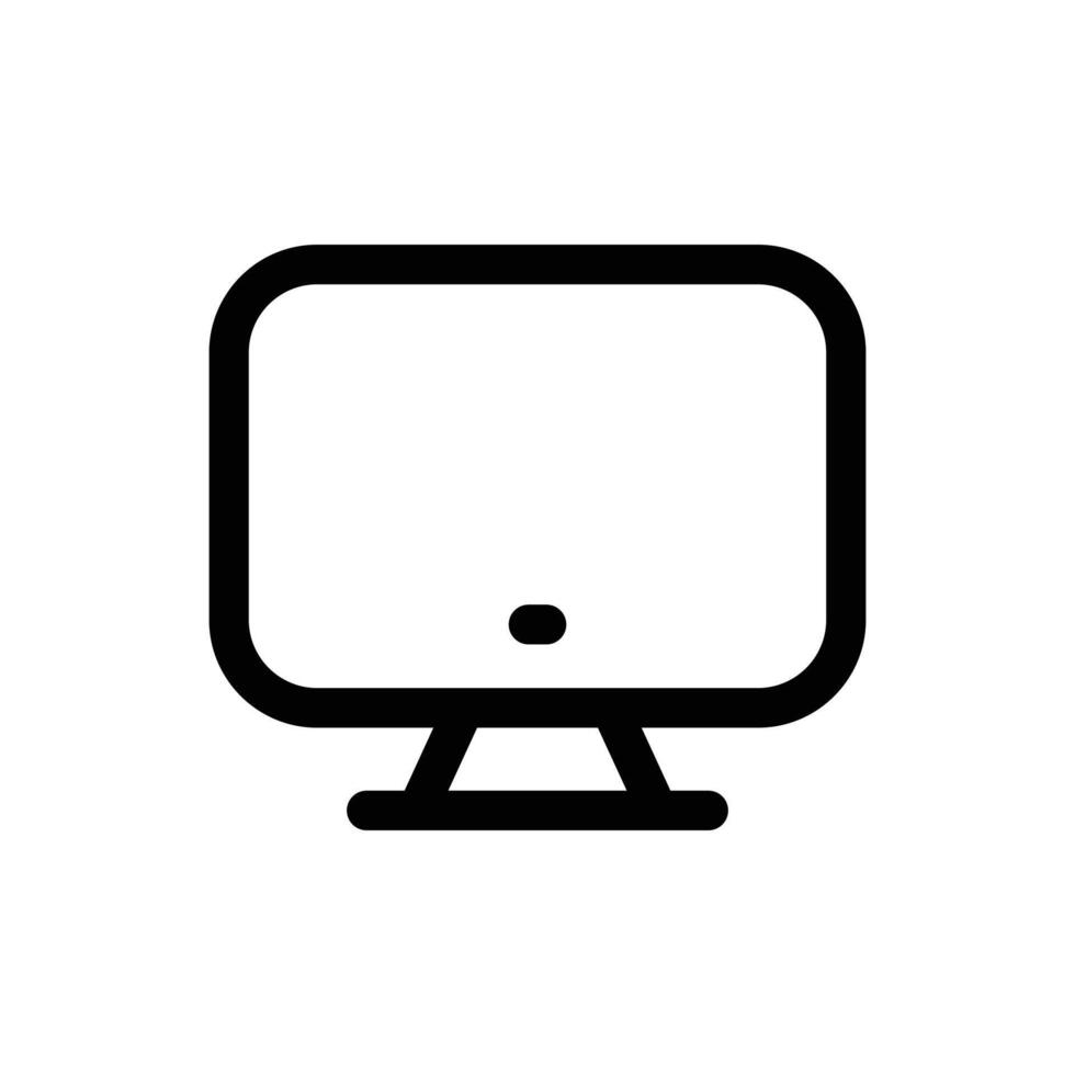 computadora icono en de moda contorno estilo aislado en blanco antecedentes. computadora silueta símbolo para tu sitio web diseño, logo, aplicación, ui vector ilustración, eps10.