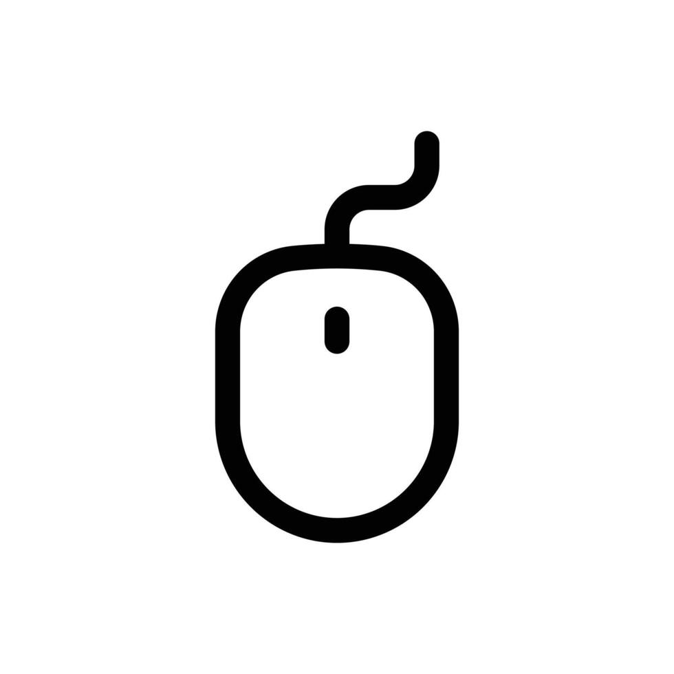 ratón icono en de moda contorno estilo aislado en blanco antecedentes. ratón silueta símbolo para tu sitio web diseño, logo, aplicación, ui vector ilustración, eps10.