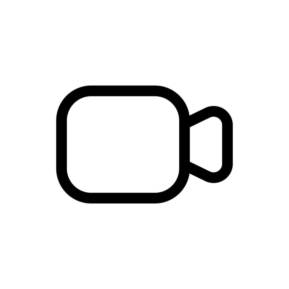 Video Camera icon in trendy outline style isolated on white background. Video Camera silhouette symbol for your website design, logo, app, UI. Vector illustration, EPS10.