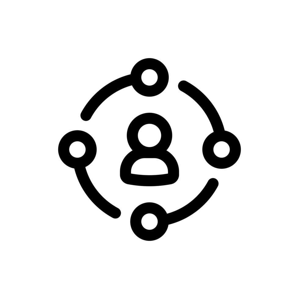 Simple Networking line icon vector