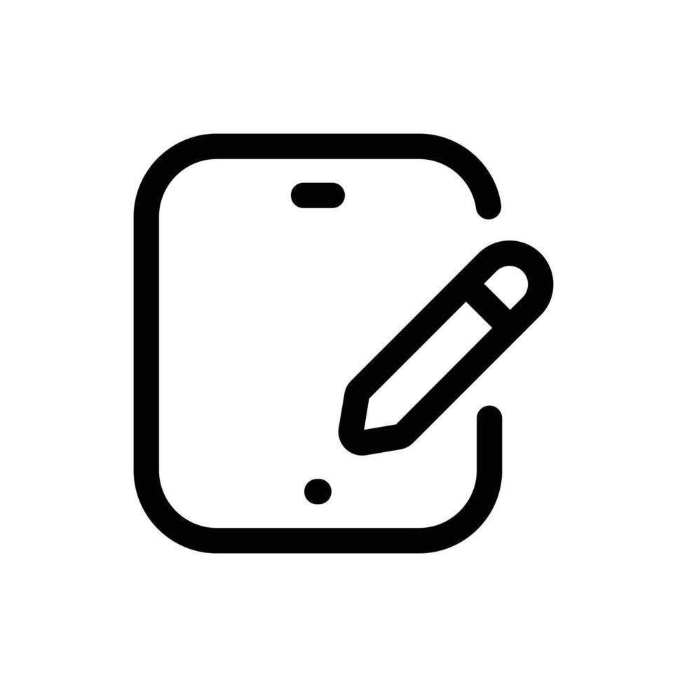 tableta icono en de moda contorno estilo aislado en blanco antecedentes. tableta silueta símbolo para tu sitio web diseño, logo, aplicación, ui vector ilustración, eps10.