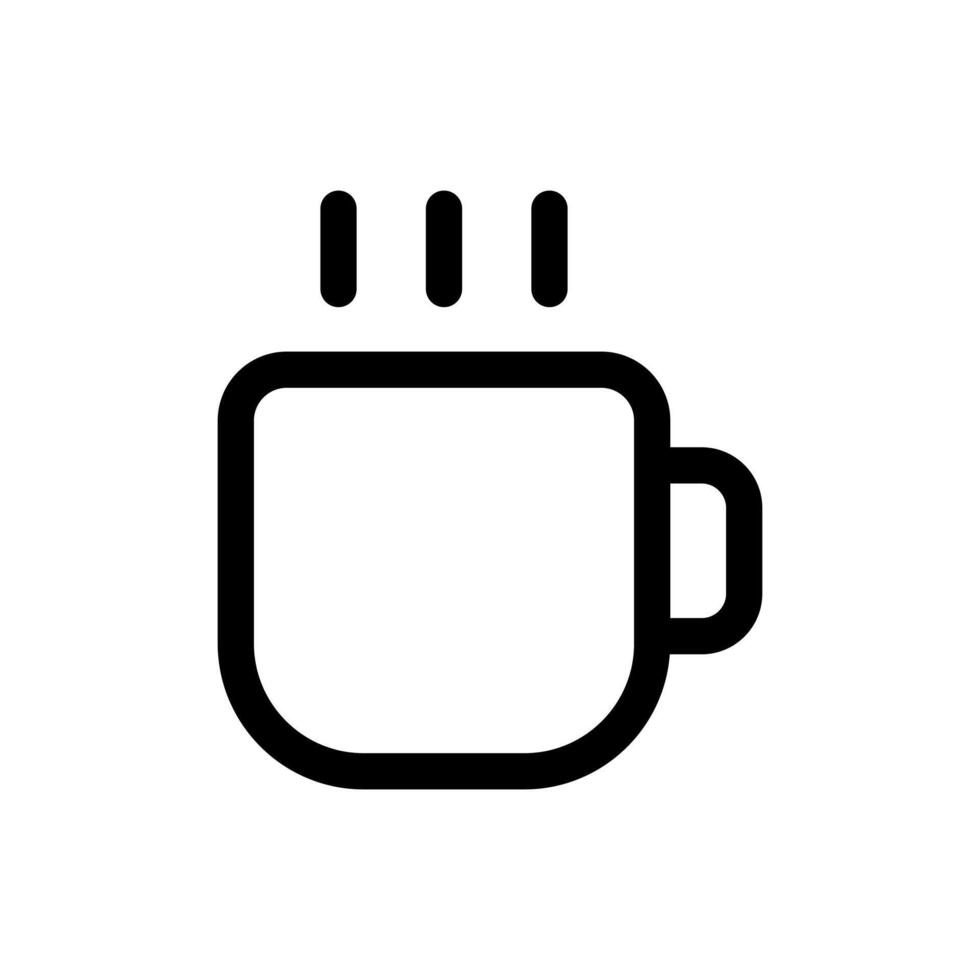 Coffee icon in trendy outline style isolated on white background. Coffee silhouette symbol for your website design, logo, app, UI. Vector illustration, EPS10.