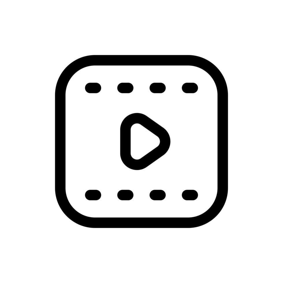 Simple Video line icon vector