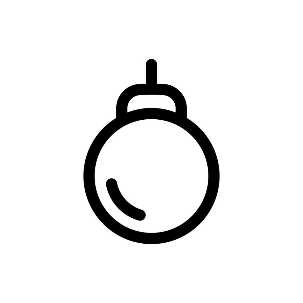 Simple Bauble line icon vector