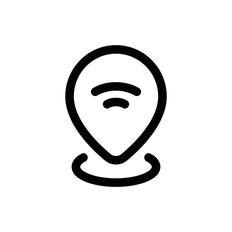 Gps icon in trendy outline style isolated on white background. Gps silhouette symbol for your website design, logo, app, UI. Vector illustration, EPS10.