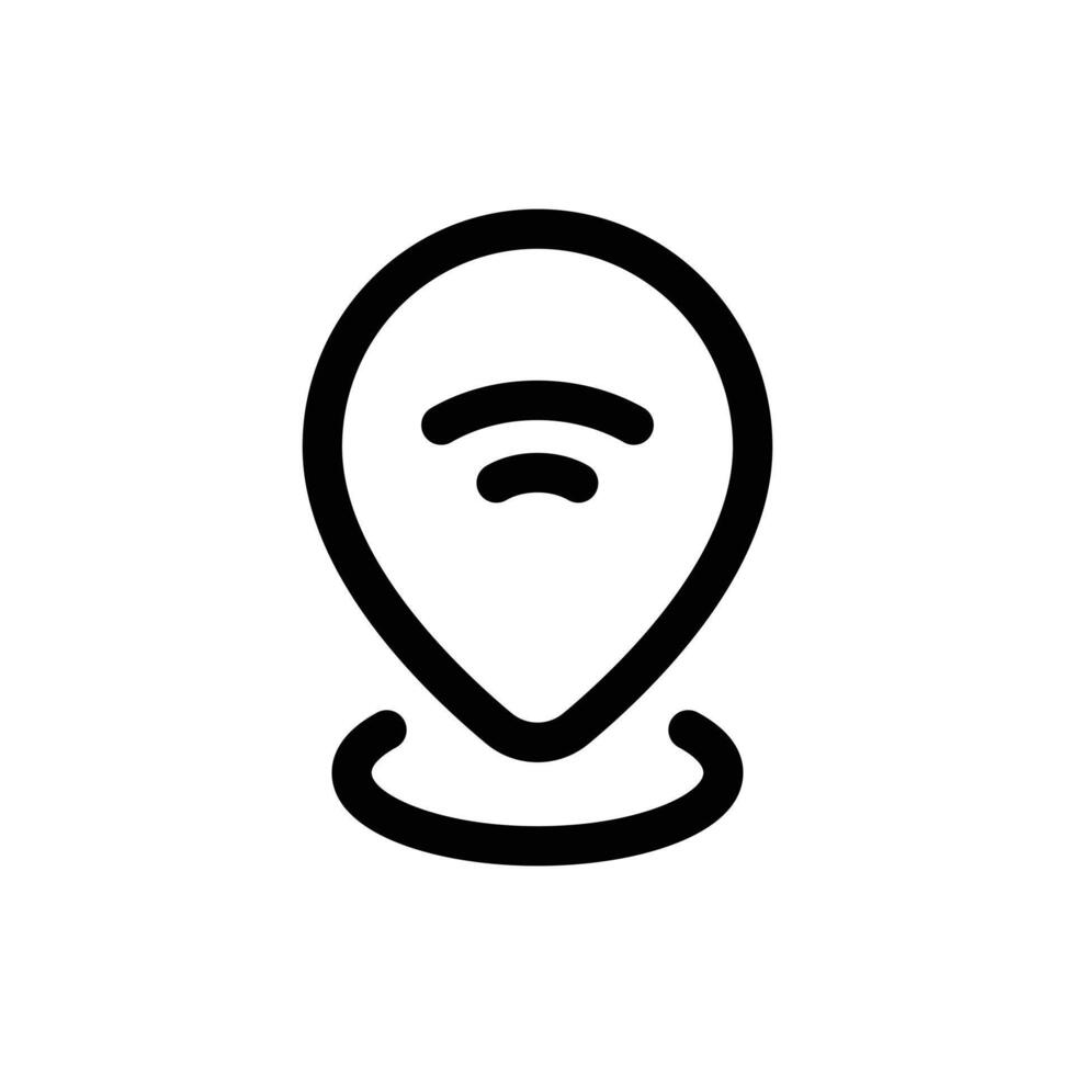 GPS icono en de moda contorno estilo aislado en blanco antecedentes. GPS silueta símbolo para tu sitio web diseño, logo, aplicación, ui vector ilustración, eps10.