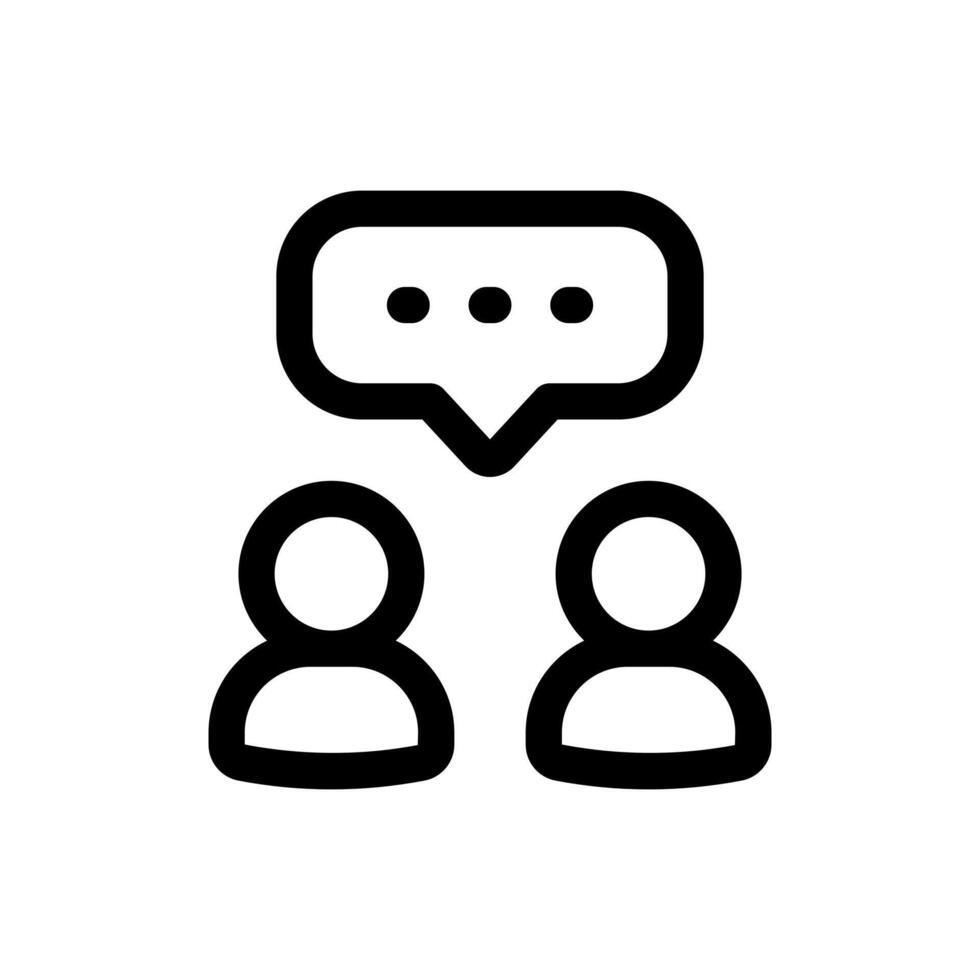 Simple Conversation line icon vector