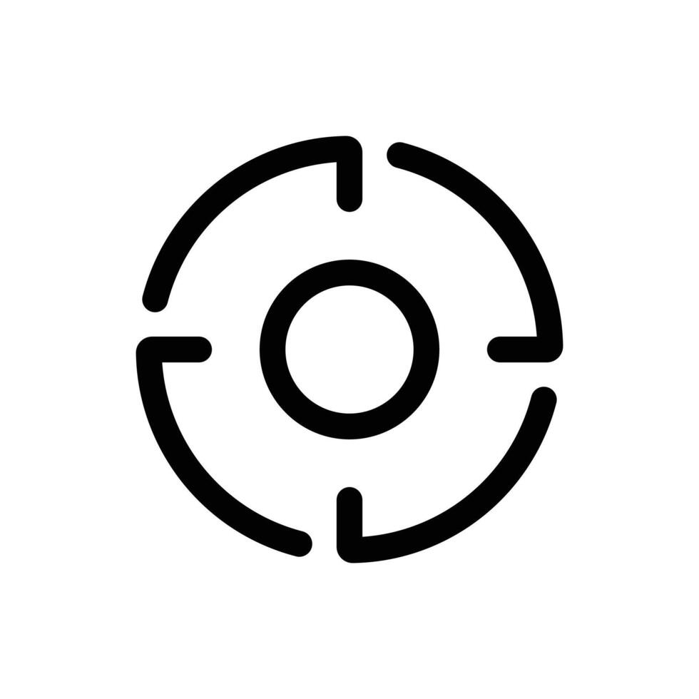 Target Location icon in trendy outline style isolated on white background. Target Location silhouette symbol for your website design, logo, app, UI. Vector illustration, EPS10.