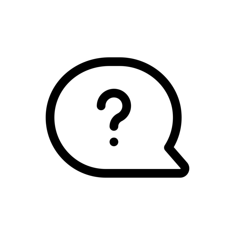 Simple QnA line icon vector