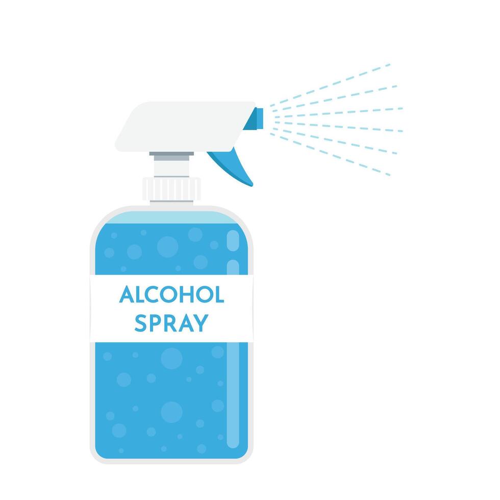 Alcohol spray vector. Bottle alcohol spray. vector