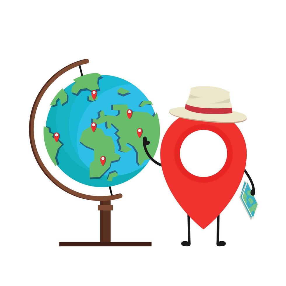 Location character design. Location symbol vector. vector