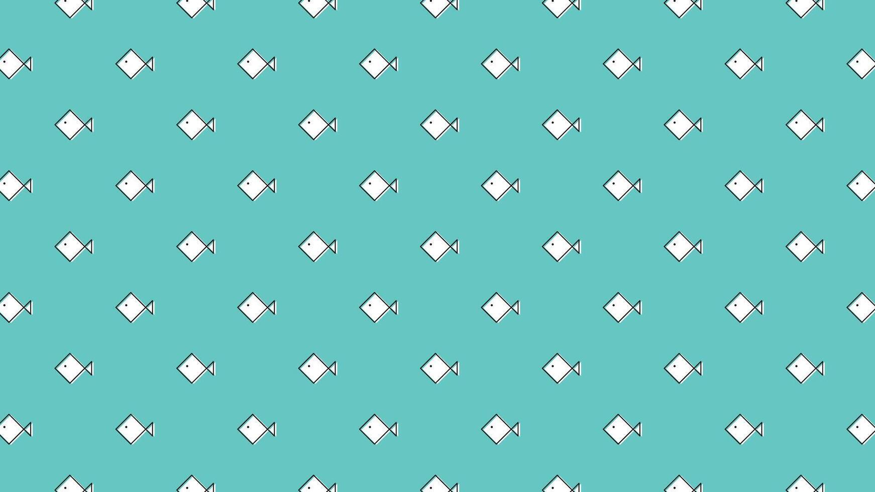 Fish doodle symbol. Fish sign vector. Fish doodle pattern wallpaper. vector