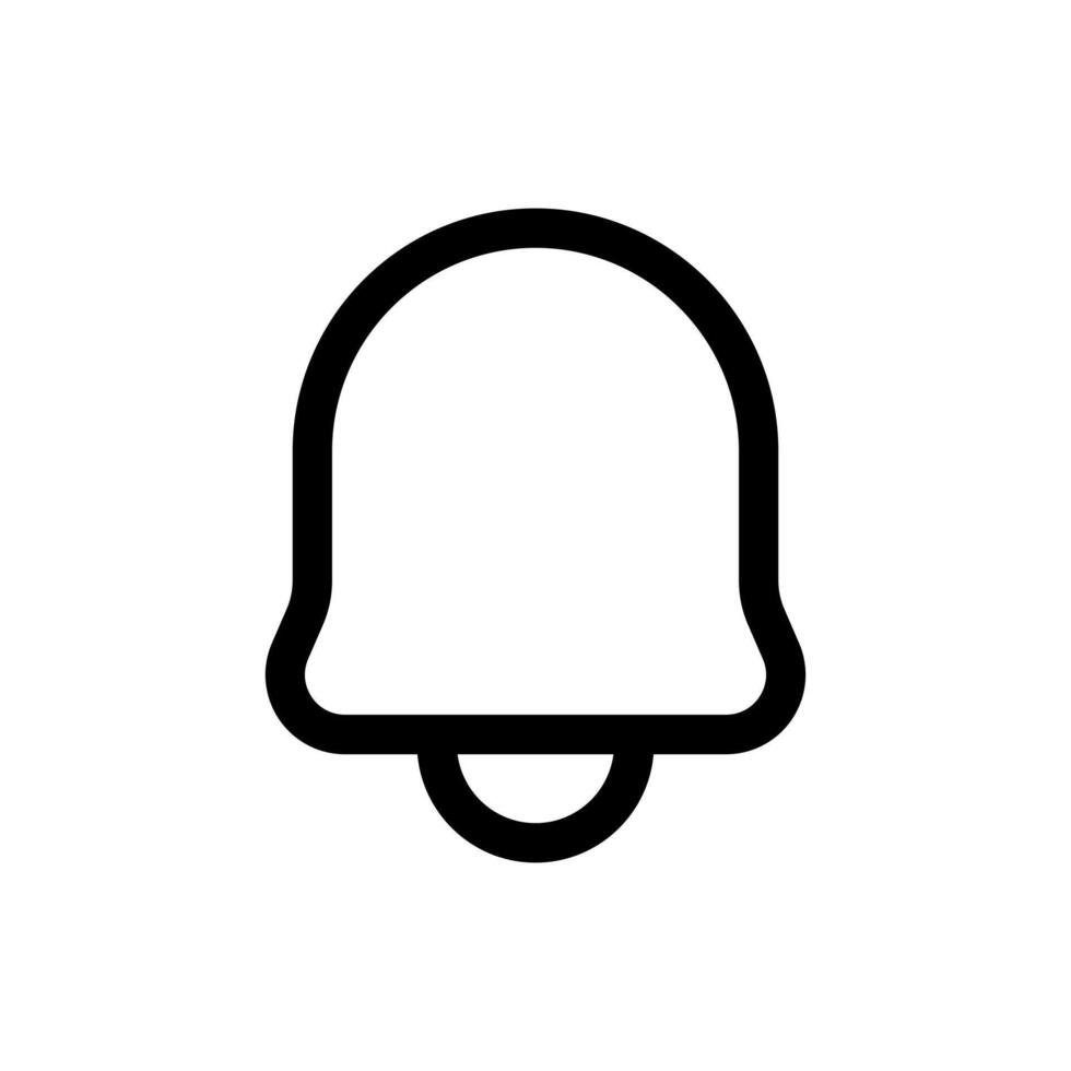 Notification icon in trendy outline style isolated on white background. Notification silhouette symbol for your website design, logo, app, UI. Vector illustration, EPS10.