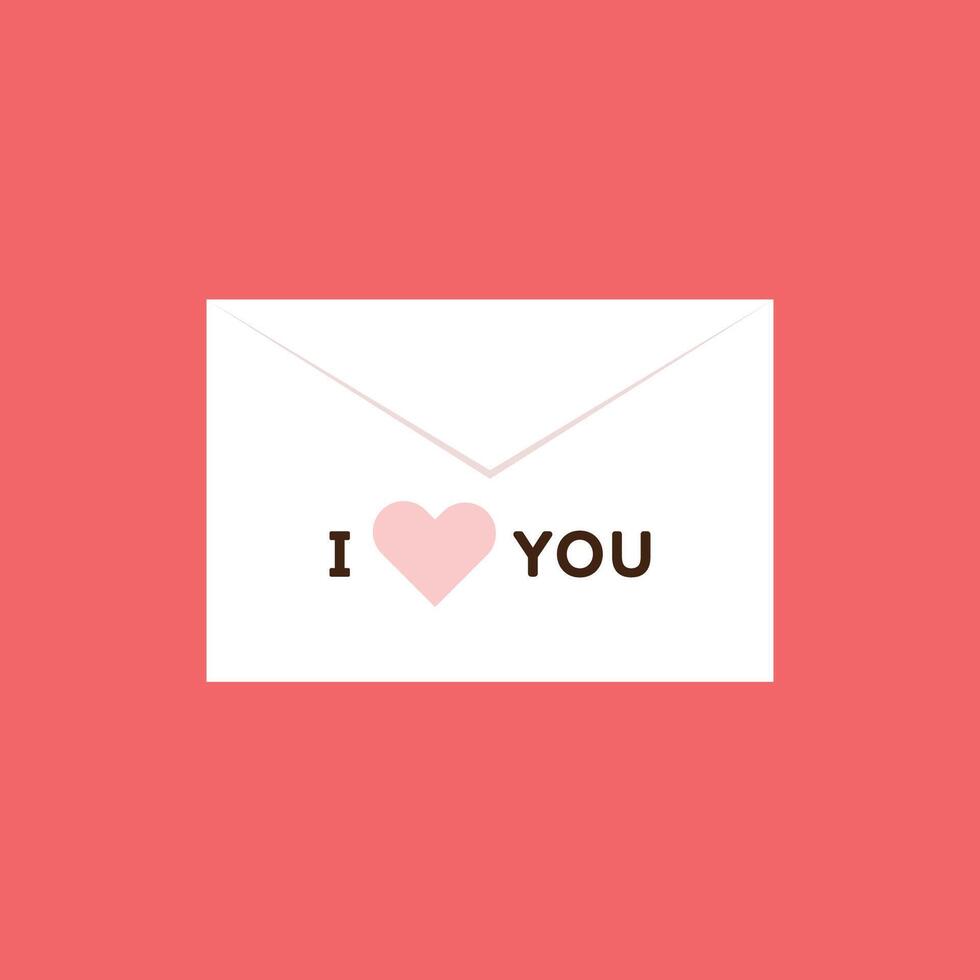 Letter vector. Love letter cartoon vector. vector