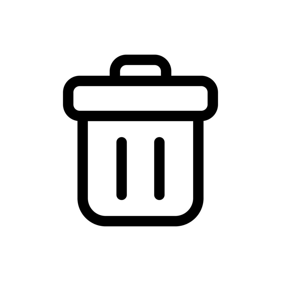 Delete icon in trendy outline style isolated on white background. Delete silhouette symbol for your website design, logo, app, UI. Vector illustration, EPS10.